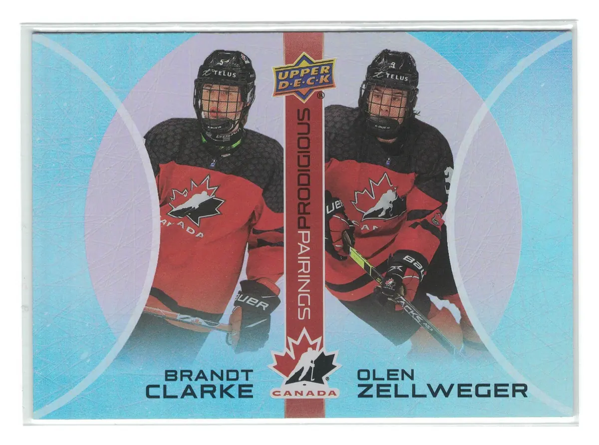 Brandt Clarke / Olen Zellweger Prodigious Pairings #PP-4 2026 Upper Deck Team Canada — front