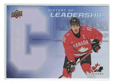Brayden Yager History of Leadership #HL-14 2026 Upper Deck Team Canada