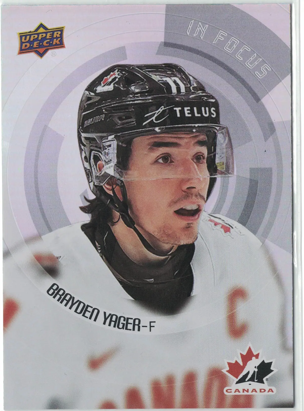 Brayden Yager In Focus #IF-3 2026 Upper Deck Team Canada — front