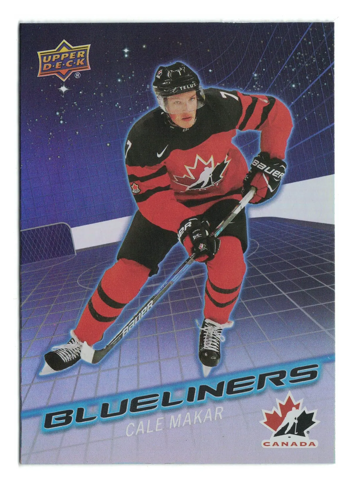Cale Makar Blueliners #BL-7 2026 UD Team Canada — front