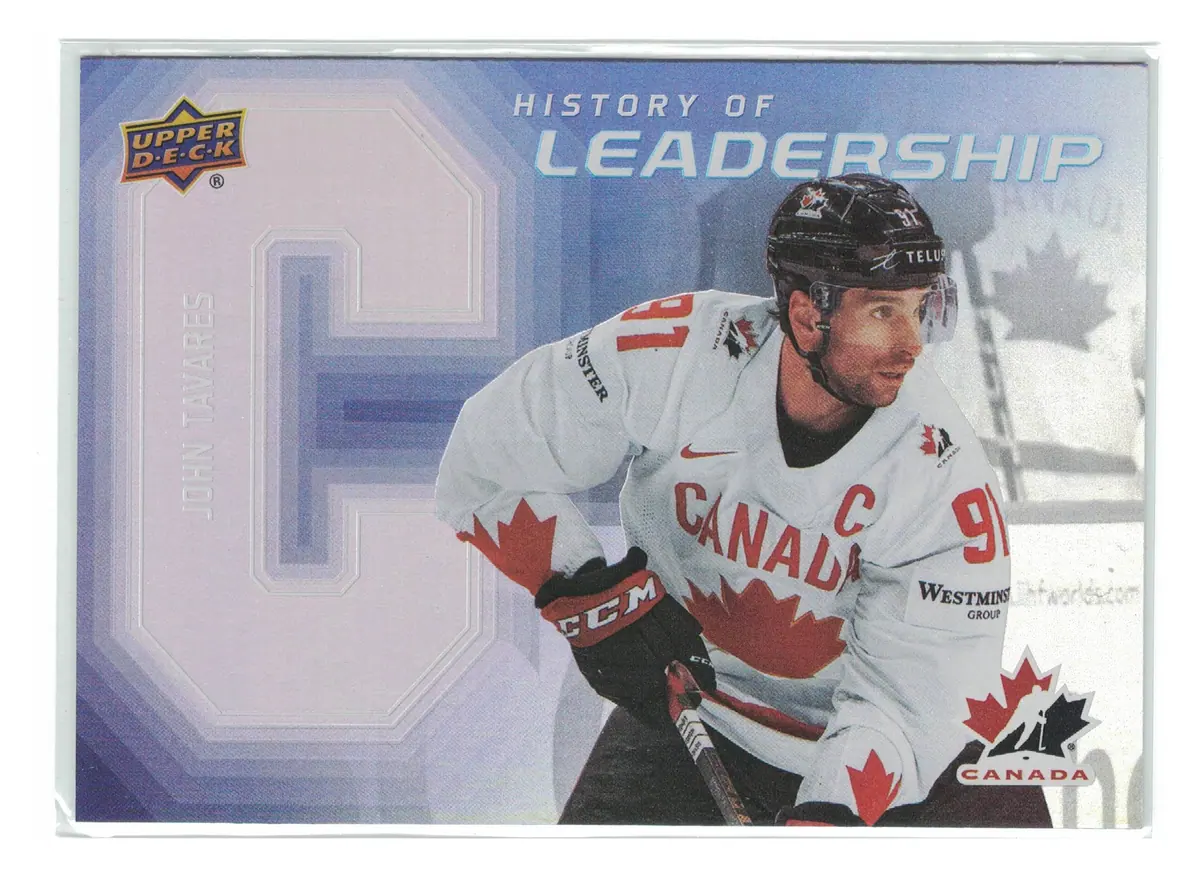 John Tavares History of Leadership #HL-7 2026 UD Team Canada — front