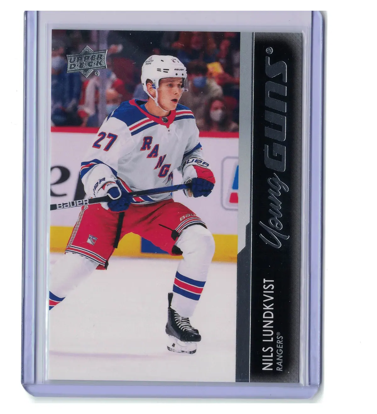 Nils Lundkvist Young Guns #456 2021-22 Upper Deck Series 2 — front