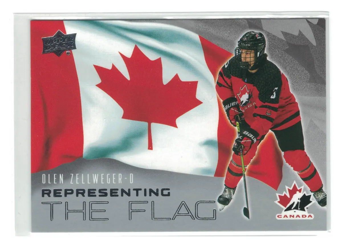 Olen Zellweger Representing the Flag #RF-17 2026 Upper Deck Team Canada — front