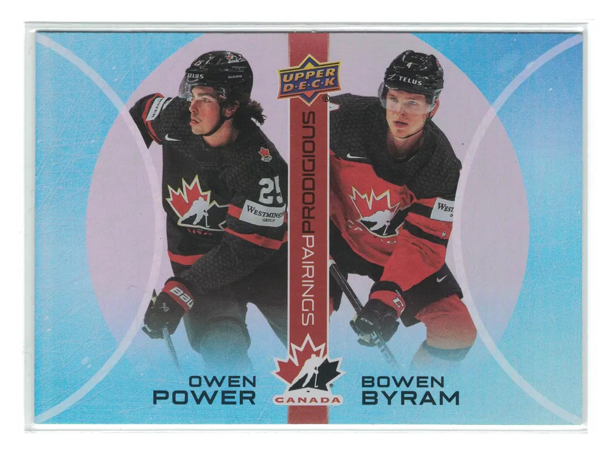 Owen Power / Bowen Byram Prodigious Pairings #PP-15 2026 Upper Deck Team Canada — front