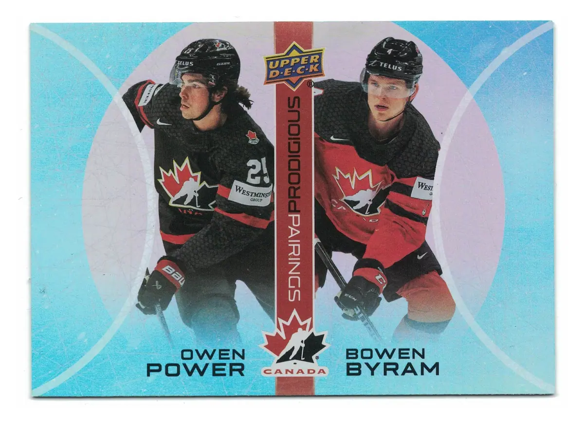 Owen Power / Bowen Byram Prodigious Pairings #PP-15 2026 UD Team Canada — front