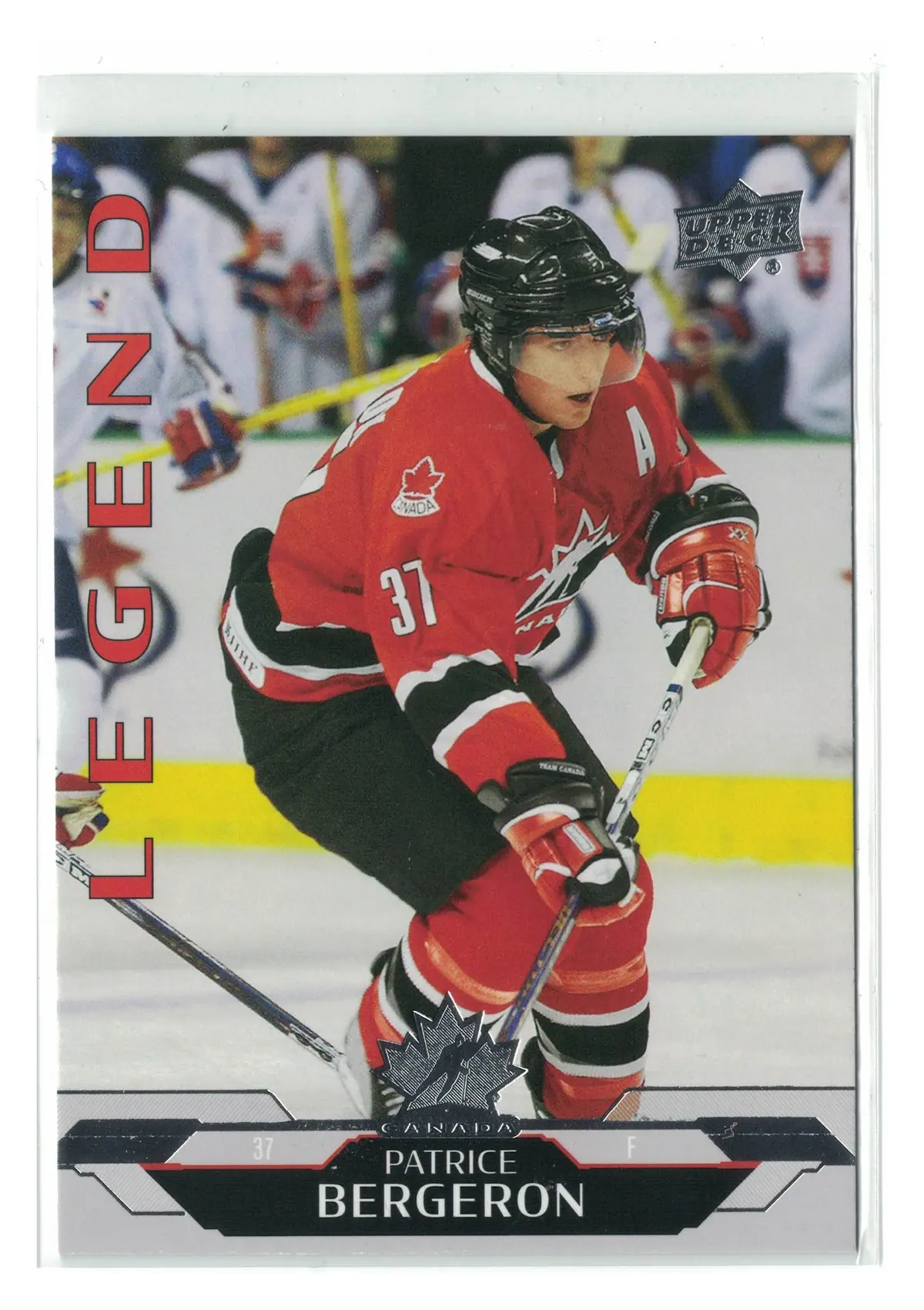 Patrice Bergeron Legend #182 2026 UD Team Canada — front