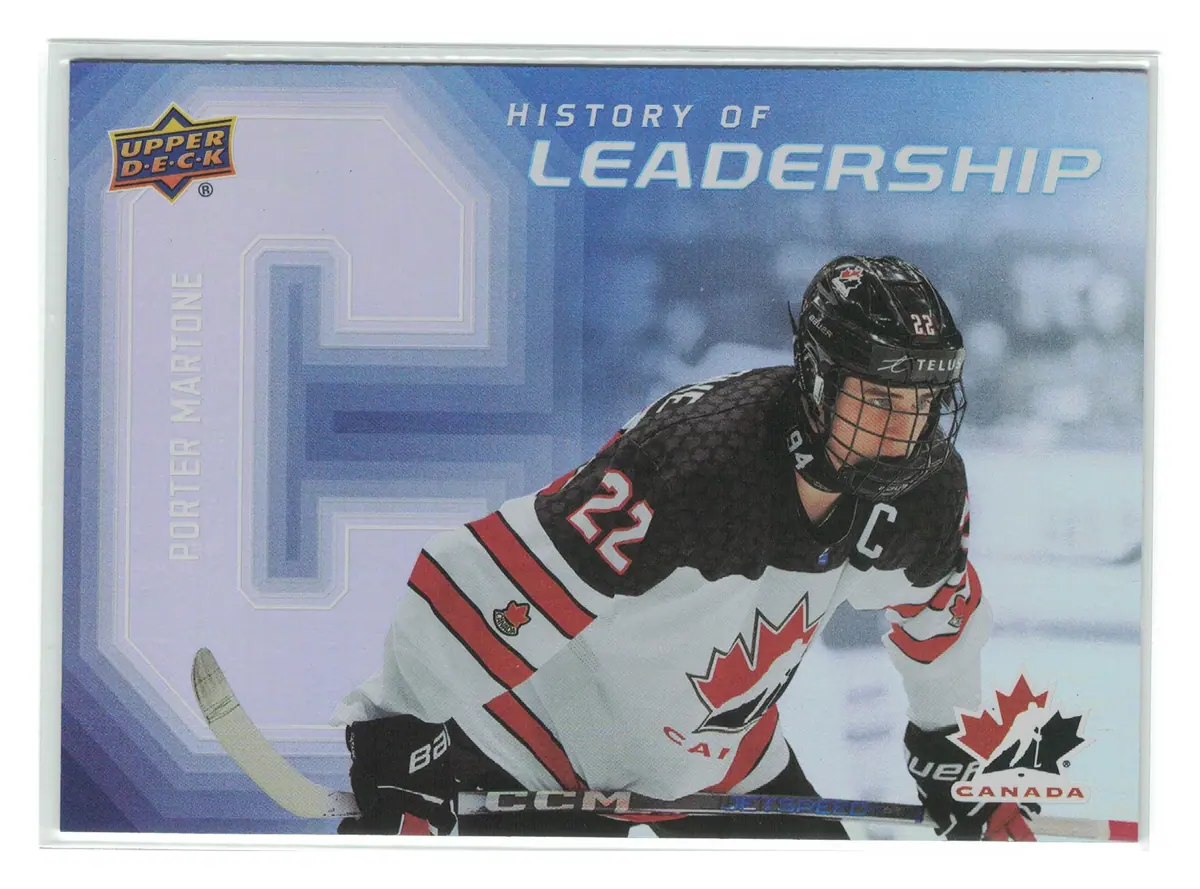 Porter Martone History of Leadership #HL-20 2026 Upper Deck Team Canada — front