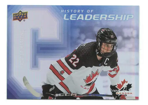 Porter Martone History of Leadership #HL-20 2026 UD Team Canada
