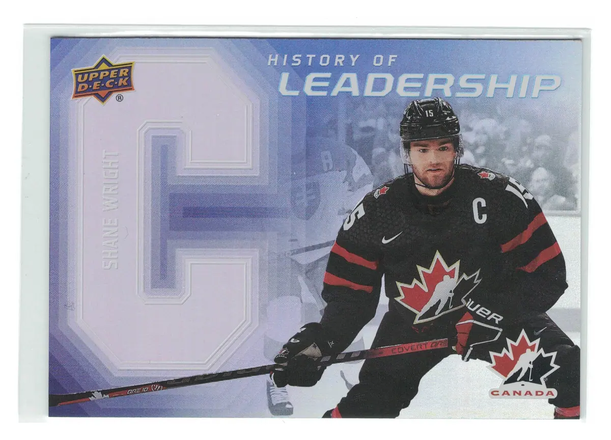 Shane Wright History of Leadership #HL-11 2026 UD Team Canada — front