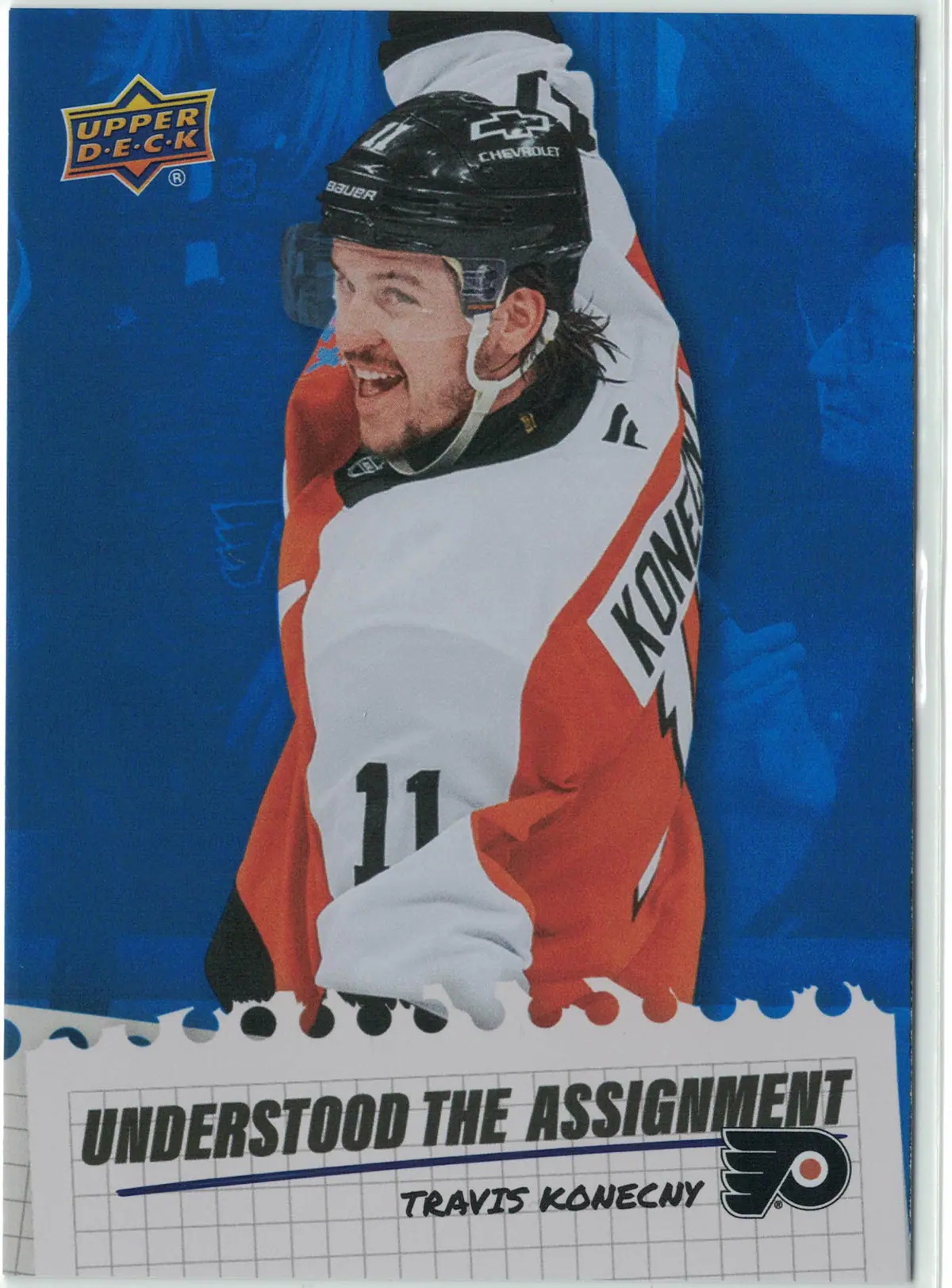 Travis Konecny Understood The Assignment #UA-23 2025-26 Upper Deck Extended Series — front