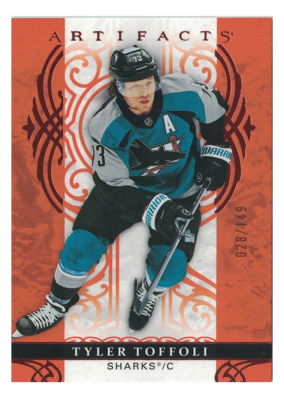 Tyler Toffoli Orange #99 028/149 2026-27 Upper Deck Artifacts — front