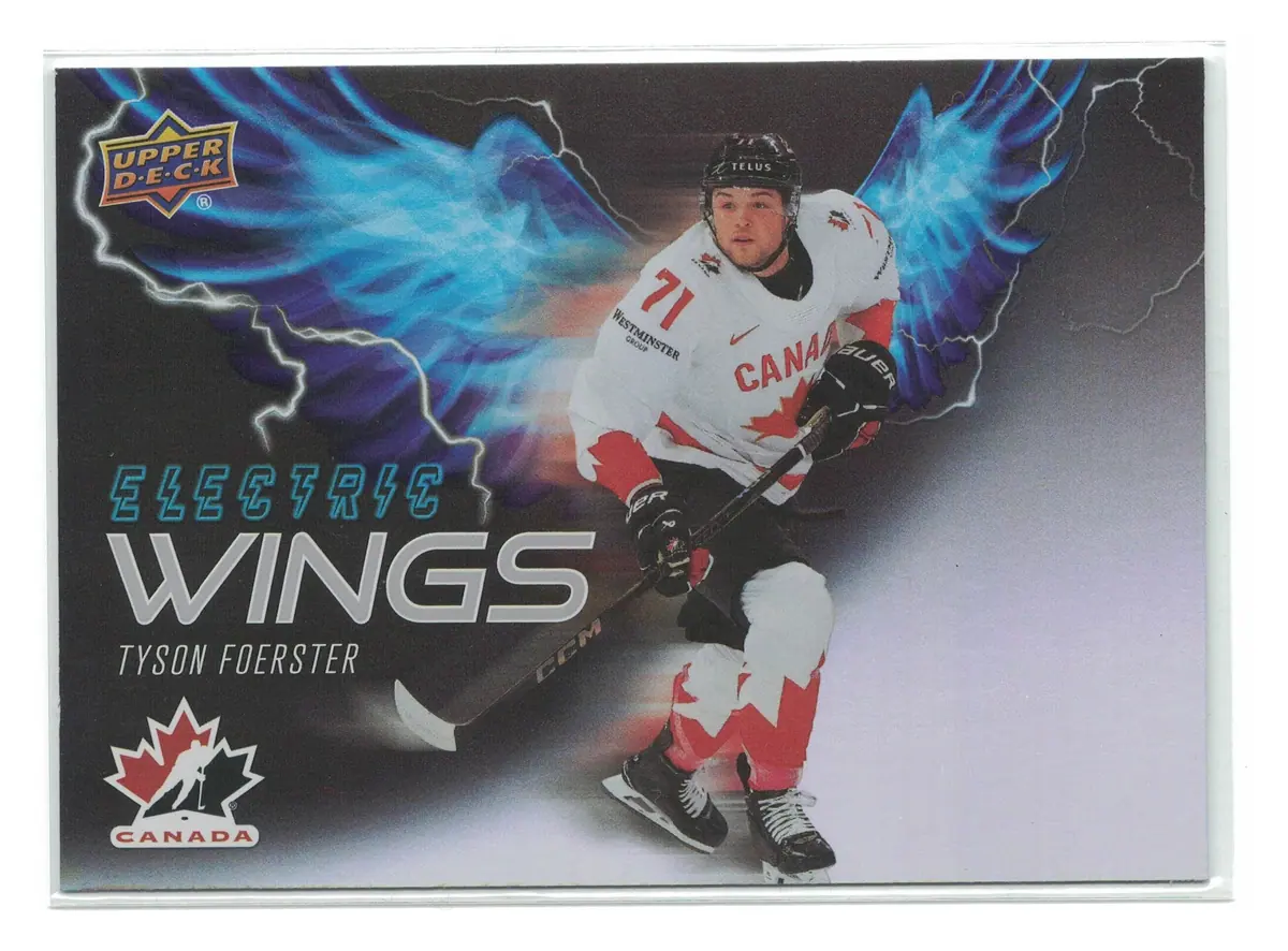 Tyson Foerster Electric Wings #EW-19 2026 Upper Deck Team Canada — front